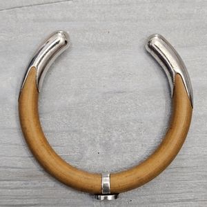 RARE Tiffany & Co Rattan Bamboo Elsa Peretti Sterling Cuff